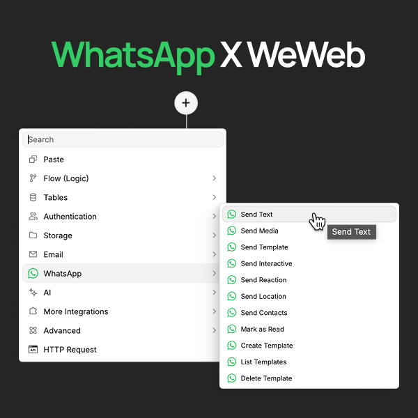 weweb_io's tweet photo. 💬 @WhatsApp 🤝 WeWeb

Natively connect your WhatsApp Business account to WeWeb. Send and receive messages directly from your workflows.

Build support flows, order updates, automated reminders, and more. No middleware needed.

✨ Ask AI to build your first WhatsApp automation: https://t.co/8l1envK1zM