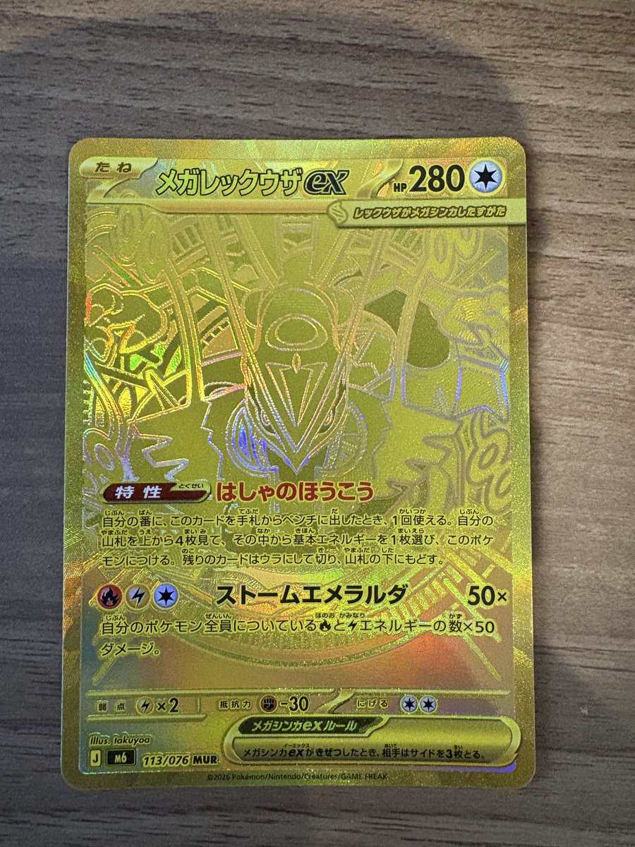 hurosa111's tweet photo. MURひいたーー
メガレックウザかっこええ… https://t.co/1j2LSCEHp7