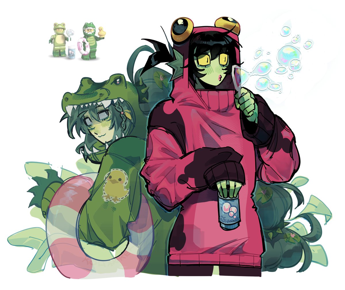 kohanker's tweet photo. Finished ~
Allie and Willow in silly lego costumes #brawlstarsfanart https://t.co/XLR4hdQ10Z