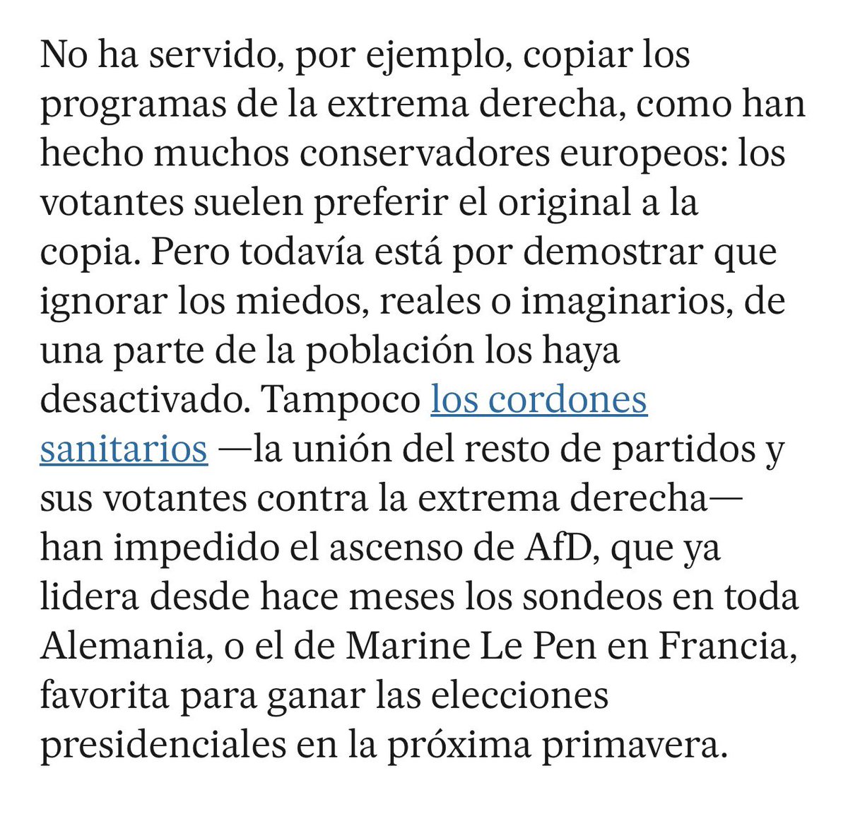 RebecaCarranco's tweet photo. Cómo (no) frenar a la extrema derecha https://t.co/3uDJQpUvSC Por @marcbassets https://t.co/Amrwq9MBX0