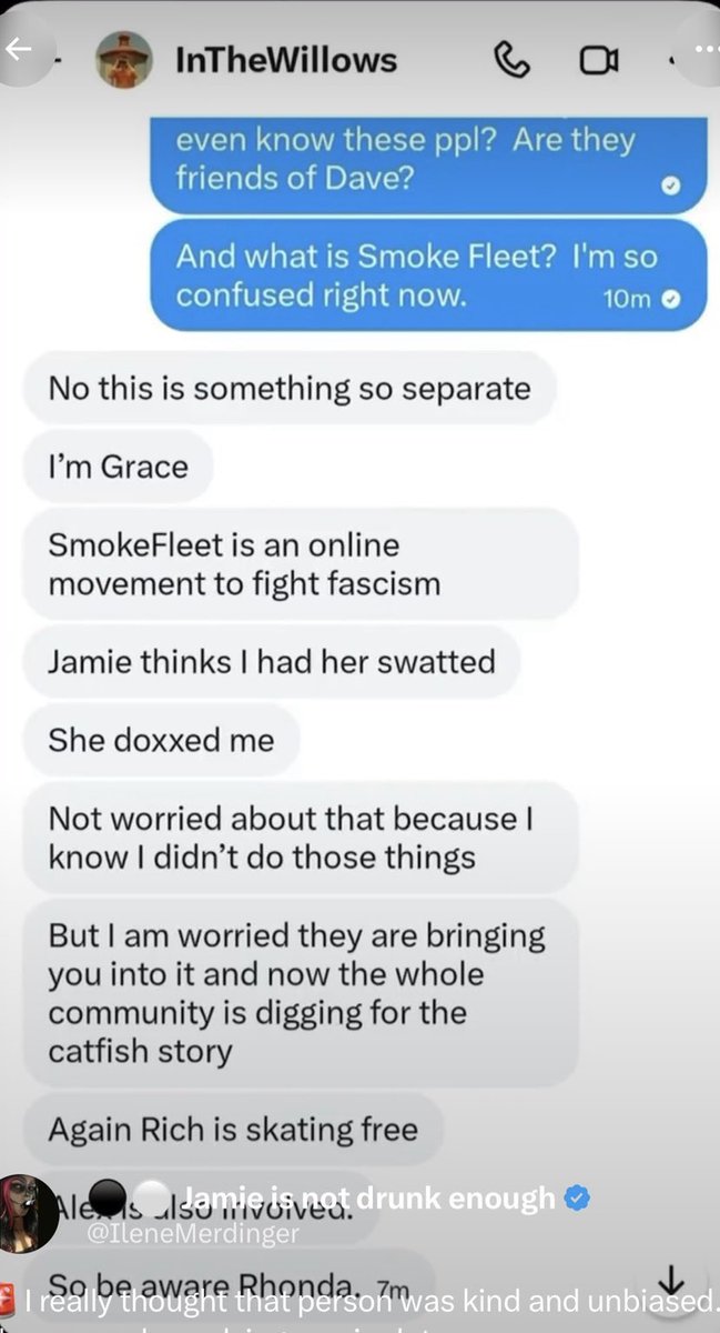 MonaLisaArmada's tweet photo. Done In the dark now dragged to the light. 
#DarkArmada No one doxed her. No one accused her of doxxing but she assisted in harassing a victim she’s seen here intimidating. This is who Smokefleet protects and champions. @WindyInWillows 
@ImGraceSlick 
@LiviaTootinJohn 
And more. https://t.co/3Iz7tbHGB5