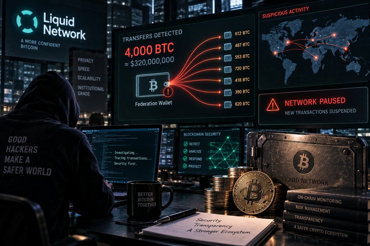 Dri_1ft's tweet photo. Liquid Networkの約4,000 BTCの移動は、主に市場心理へのリスクです。善意の行動でも、セキュリティへの懸念は残ります。焦点はBTCが無事に回収されるかです https://t.co/fknxUGpIK6