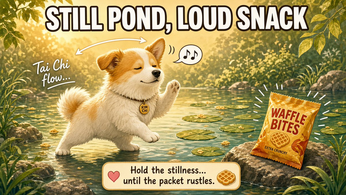 KimchiDogPerson's tweet photo. Kim Chi — Still Pond, Loud Snack
Hold the stillness… until the packet rustles.
WOOF WOOF $KIMCHI

https://t.co/j4kiQGEiuw https://t.co/7gLCZpjVp6