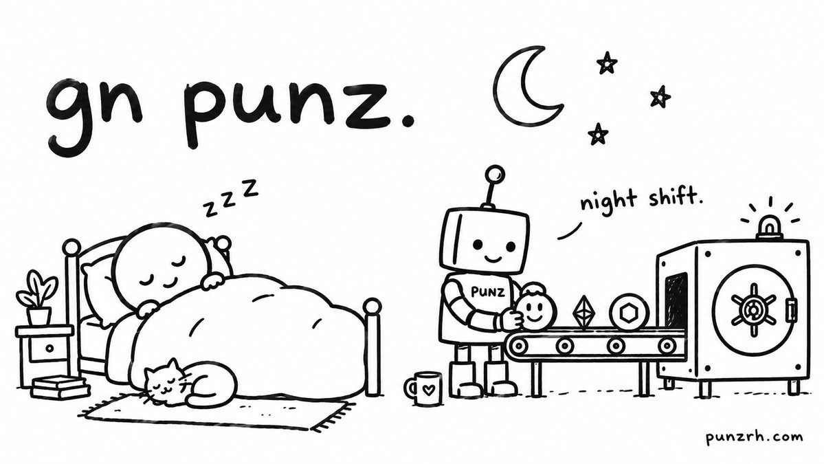 PunzRH's tweet photo. gn punz.

Big day. v2 went live: a real PONS short on Robinhood Lighter, held by a contract nobody controls, fed by every trade. The new site is up at https://t.co/5pNCJLtOxf with the live position, the vault and the feed all in one place. Every contract is verified. The code is public.
 
The short has grown from a few dollars this morning to over a thousand PONS by tonight, on fees alone. It keeps running while everyone sleeps. Nobody has to do anything.