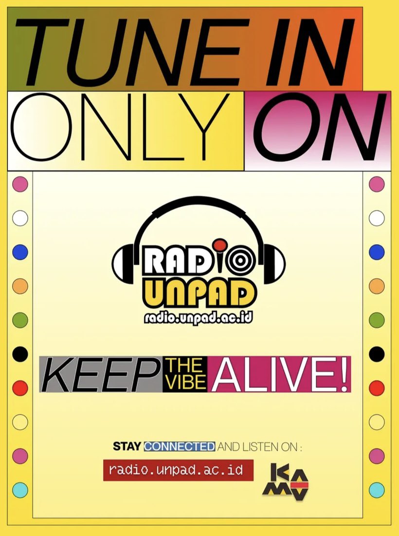RadioUnpad's tweet photo. ———
Official Line: @radiounpad (use @)
Partnership & Media Partner: radio@unpad.ac.id
Instagram, Tiktok, Twitter: @radiounpad
Website: https://t.co/qz2DQ9RHX1
#RadioUnpad
#Sivitas
#MediaPartner https://t.co/9zoZFnPmea