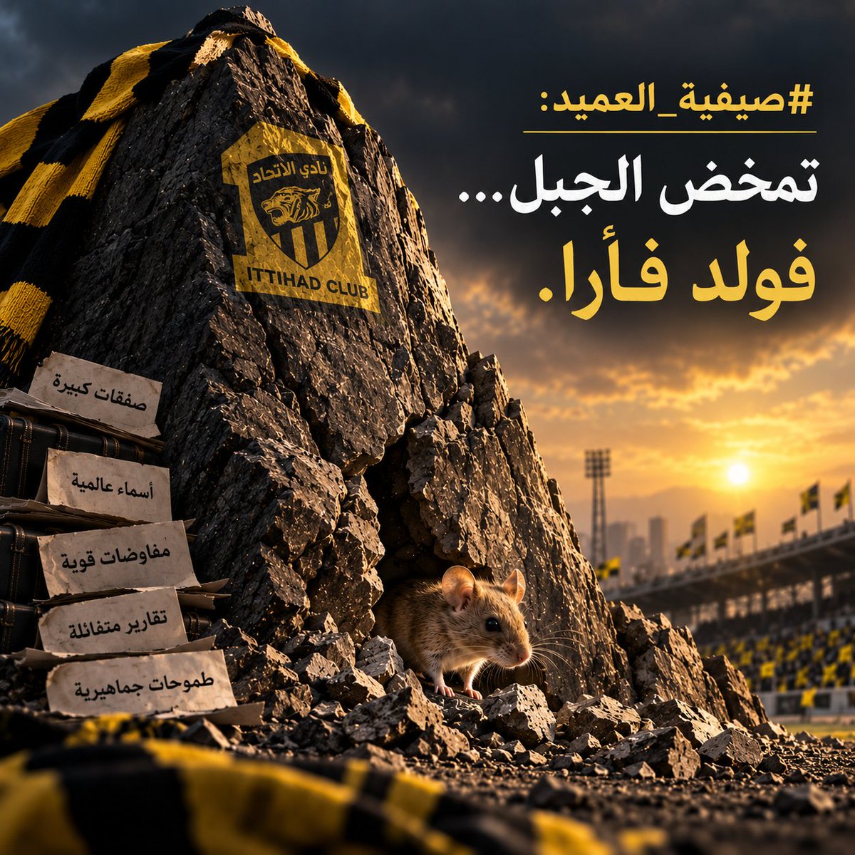 Bfalkhalil's tweet photo. ملخص عمل إدارة الاتحاد في #صيفية_العميد:

تمخّض الجبل… فولد فأرًا. 🐭 https://t.co/6MlDhbZYOL