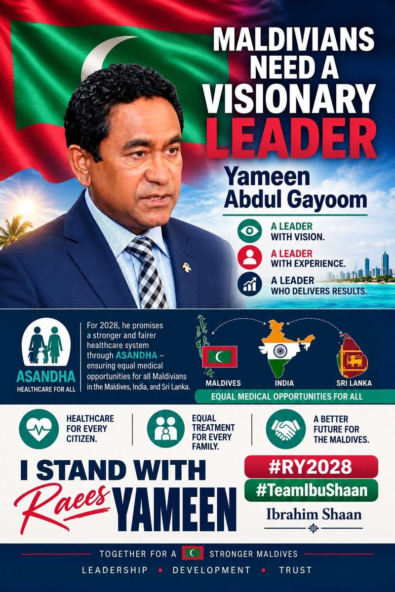 AdamNaseerMoha4's tweet photo. Insha Allah Iraadha kurehviyyaa Raees Yameen 2028. https://t.co/p3YiepZ9Je