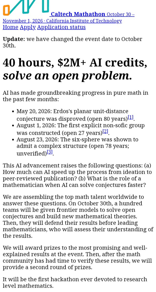 nihilunbounded's tweet photo. This is the most distasteful thing I have seen in my life to date. Look at the corporations funding this. The description sounds like a pretentious jackass wrote it. American mathematics community pulling it's pants down in public. https://t.co/ZuFV28hW8o