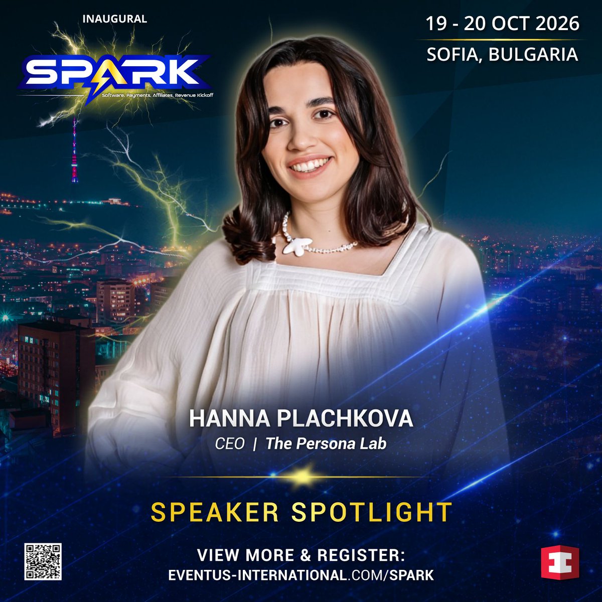 EventusInt's tweet photo. Hanna Plachkova, CEO of The Persona Lab, will join SPARK (Software, Payments, Affiliates, Revenue Kickoff) 2026 to share her perspective on the lessons, strategies, and practical takeaways behind resilient growth.

Secure your pass to join:
https://t.co/PfXDSUged2 https://t.co/Sz06H5zyZ9