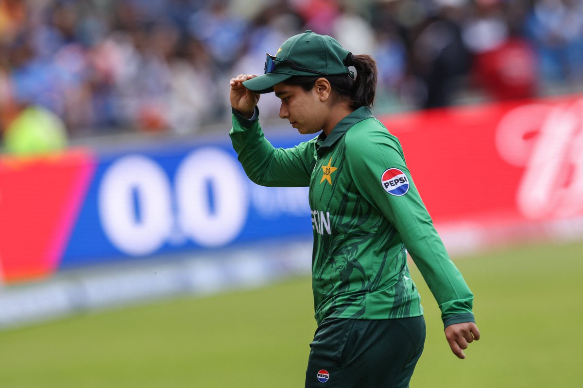 cricbuzz's tweet photo. 🚨 JUST IN 🚨

Pakistan captain Fatima Sana fined 10% of her match fee and handed one demerit point for her send-off to Shafali Verma during the Asia Cup clash vs India.

After taking the catch, Fatima "gestured in the direction of the pavilion". The ICC said the gesture "could provoke an aggressive reaction from a batter upon dismissal".