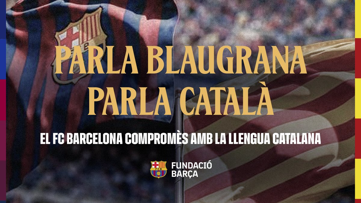 FCBarcelona_cat's tweet photo. "Parla blaugrana, parla català": el Barça i el seu compromís històric amb la llengua catalana

https://t.co/hJUDTY115D https://t.co/75lI9YGHOC