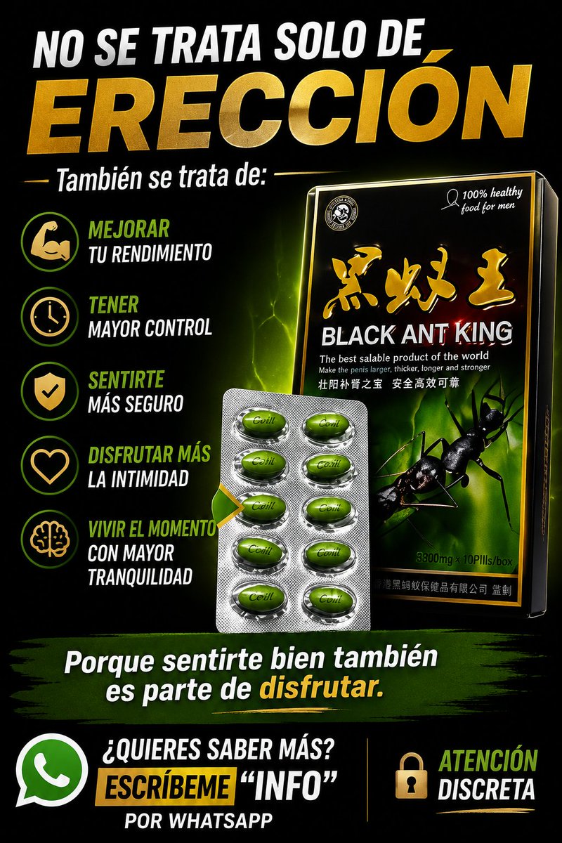 Sangter_ve's tweet photo. No quedes mal en tu primera vez con esa chica toma Black ant King y satisfacela a placer campeón pídela ya 04124115083  #URGENTE  en Mercadolibre https://t.co/flFQ2Vqgs9 https://t.co/yP7snYNxQz