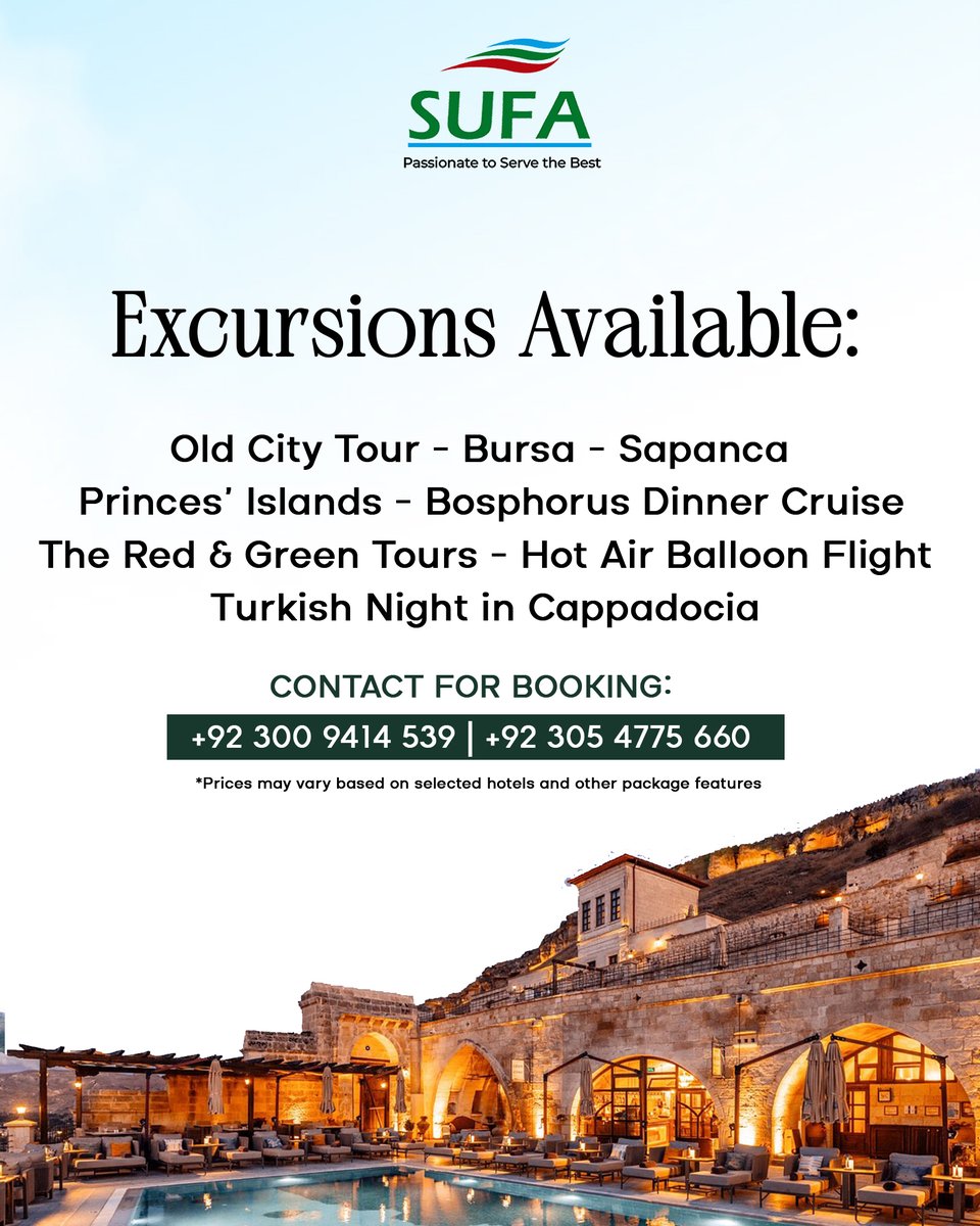 Adellnos's tweet photo. Fly to Turkey this November with Sufa International. Enjoy 7 days: 4 nights in Istanbul, 2 in Cappadocia, domestic flights, travel support, and luxury hotels. Packages from USD 335 per person in a double room. https://t.co/k6I81vSlpb