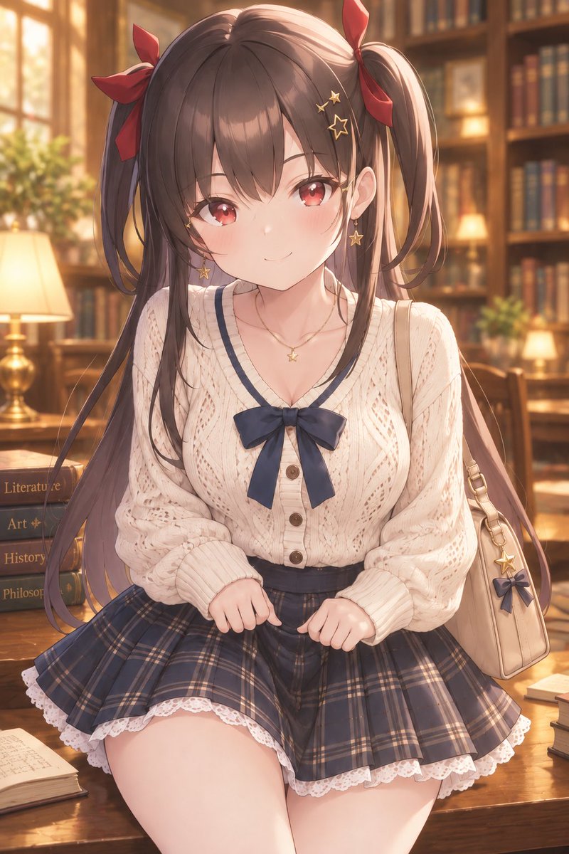 INB_M_'s tweet photo. megumix様から図書館やカフェでの勉強時間をイメージした、清楚で知的な秋のガーリーコーデの衣装をお借りしました♪
megumix様どうもありがとうございます♪
#AIイラスト #フォロバ100 #ブルバ100 #相互フォロー https://t.co/KzIrePcrVl