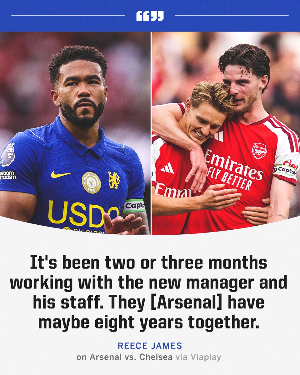 ESPNUK's tweet photo. Reece James says Chelsea need more time under new boss Xabi Alonso 🤝 https://t.co/3McmPfp8Mw