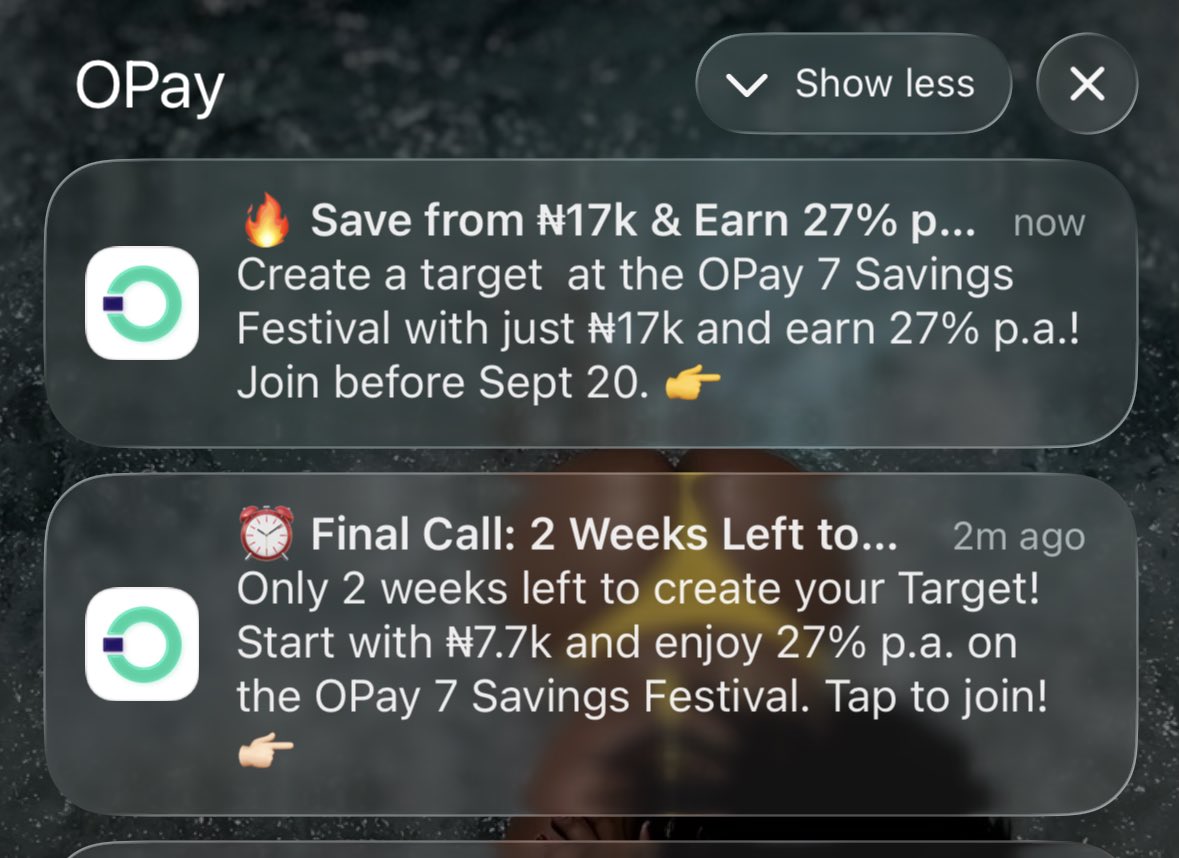 Drex207's tweet photo. @OPay_NG Opay and their distracting alerts🥹 https://t.co/2AXsf6jhdi
