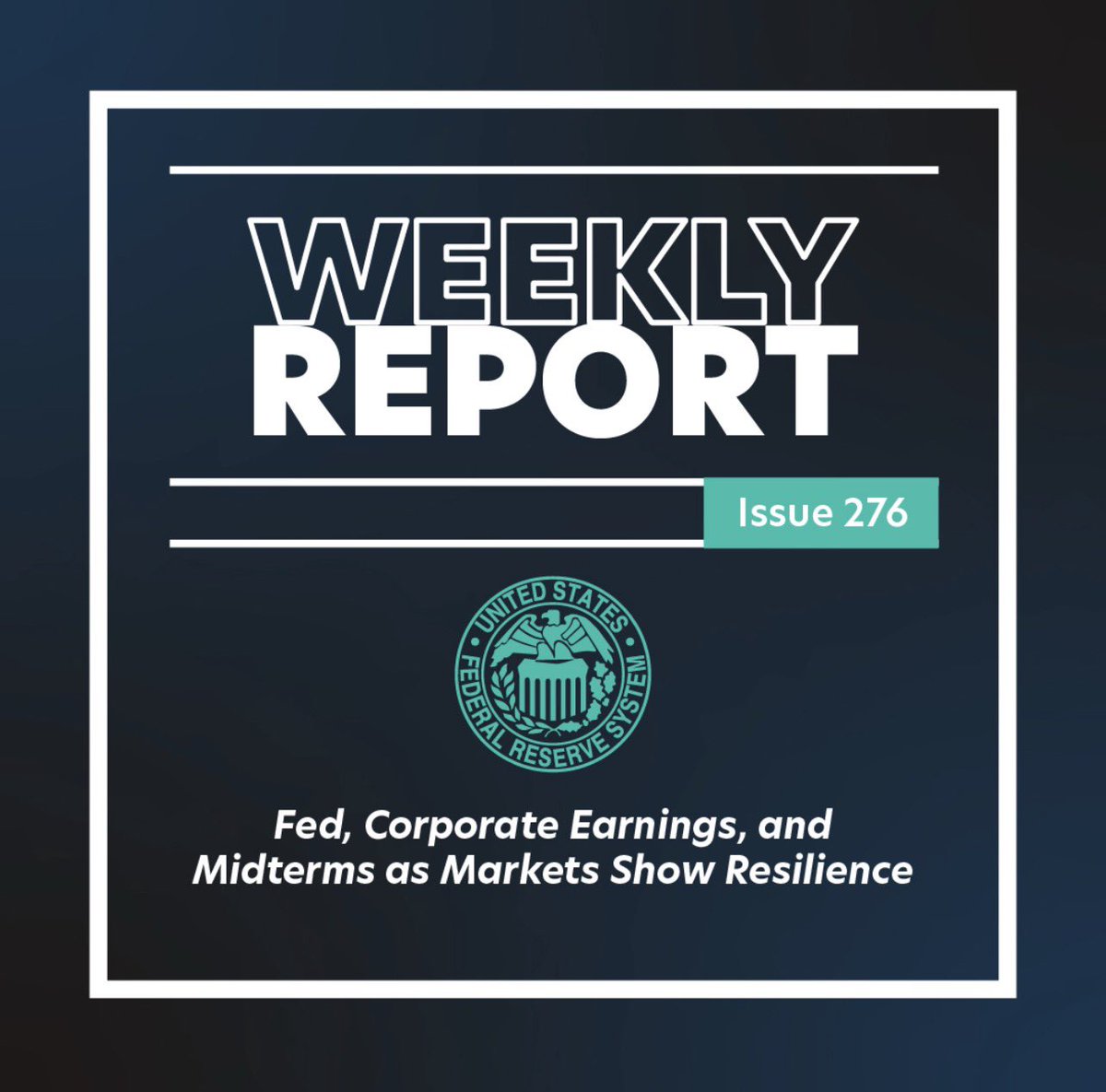 XSpotwealth's tweet photo. Read our latest Weekly Report with the title "Fed, Corporate Earnings, and Midterms as Markets Show Resilience". 👉Read here - https://t.co/dk9y4sRPOY  #xspotwealth #investmentresearch #economy #stocks #investments #marketanalysis https://t.co/ee44wYe4o2