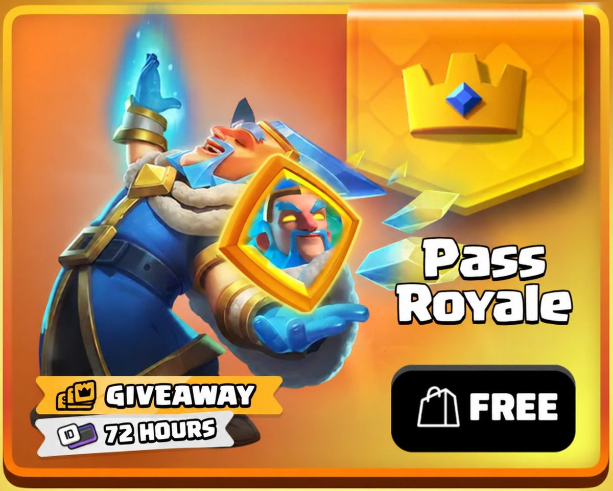 FFlevi_'s tweet photo. 🎁 x2 Clash Royale Pass Royale GIVEAWAY 🎁

To participate:
👤 Follow: @Dcmat, @FFlevi_, @FFLevi &amp; @RoyaleTools 
🔁 Retweet / Repost
💭 Comment

Winners in 72 hours 🍀 https://t.co/qpYllQ69BX