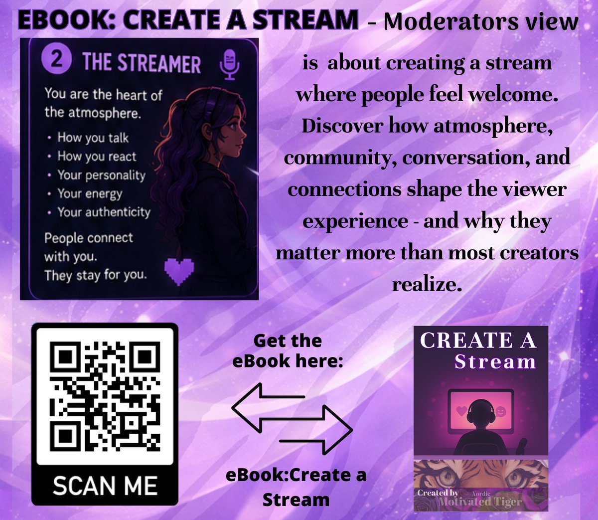 Motivatedtiger's tweet photo. Who you are naturally comes through in your stream. Your personality,energy and the way you interact with people all shape the atmosphere you create. Your personality is part of the atmosphere you create.๐
#CreateAStream #Twitch #Streamer #eBook #StreamerTips #betrue #Streaming https://t.co/sGmCwoswZa