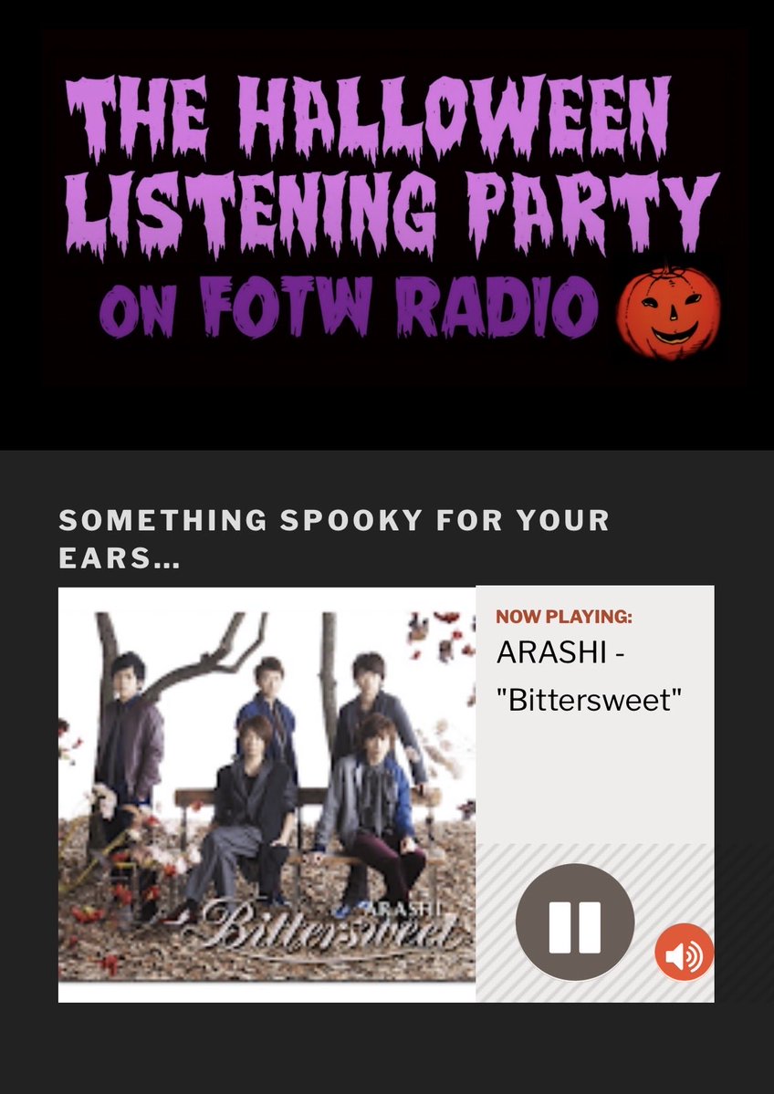 e6_osanm's tweet photo. 🎃🇦🇺#Halloweenradio @fotwradio
#嵐海外ラジオオンエア #ARASHI
2026/9/7 #OAリスト 嵐編②🛥️

🪧本日15時台にサントラが２曲、16時から関連曲含む全７曲がOA✨
メンカラも全色揃った🙌

Come Back❤️💜

Bittersweet（💜

*ゲイリー芦屋 - "百鬼夜行"❤️

#嵐を世界に連れて行こう
@arashi5official https://t.co/JCPtB1nPm1