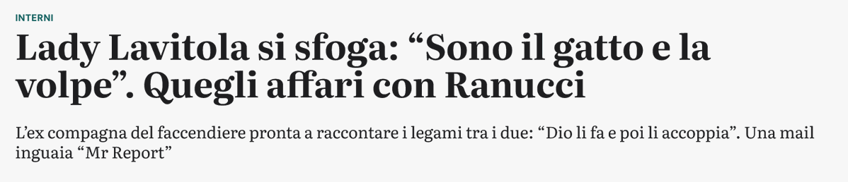 e_falce's tweet photo. Ahi ahi ahi la ormai ex compagna di Lavitola sostiene che Ranucci sarebbe coinvolto in alcuni affari non pulitissimi ed è pronta a deporre davanti al giudice.
Ho paura che l'eroe grillopiddino presto si schianterà malamente https://t.co/5w8QHppSfs