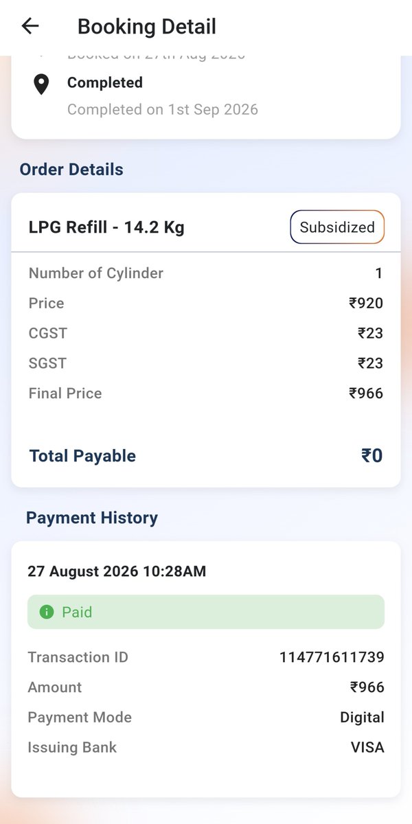 wickedvinny's tweet photo. Booked  gas cylinder on August 27. Paid in full. On September 1st, the app magically claimed it was "Delivered!" 🌟It’s now September 7th and I’m still waiting. I didn't realize Indane transitioned to delivering imaginary gas. @MoPNG_eSeva @ioclmp https://t.co/z9Ro8TxKLY