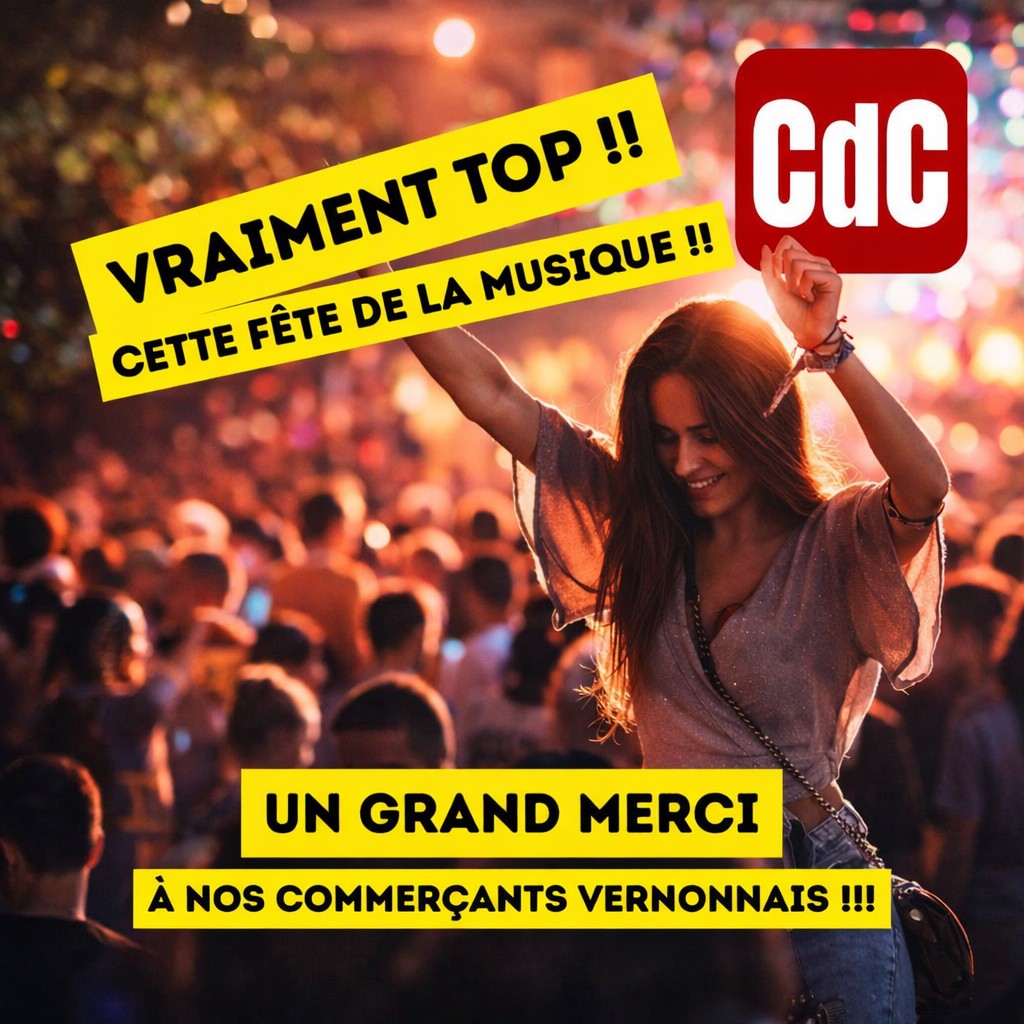 juninhoovpp's tweet photo. Un grand merci aux commerçants vernonnais, venus nombreux pour cette édition 2026 exceptionnelle de la Fête de la Musique. Bravo à toutes et à tous! https://t.co/RenqdD8A0w
