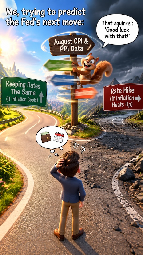 SFA_Xcom's tweet photo. This week's inflation data has me feeling like I'm stuck in a roundabout with a very energetic squirrel. Which way to stability, please?! Asking for my entire portfolio. 🙏
#Economics #RateHikeOrHold #MarketVibes #SquirrelOfTheYear #TheStruggleIsReal https://t.co/sflah90Dns