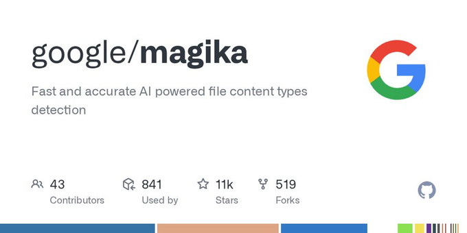_guillecasaus's tweet photo. 🚨 Google acaba de liberar una de sus herramientas internas más potentes.

Ha lanzado Magika, un sistema que detecta el contenido real de cualquier archivo, aunque esté disfrazado.

Por ejemplo, malware que parece un PDF o scripts ocultos como imágenes.

Es gratis y open-source 👇