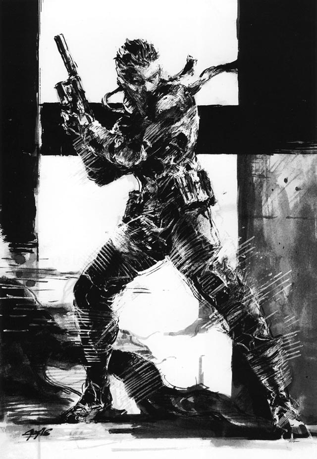 ShinkawaArt's tweet photo. promo art of Solid Snake, for Metal Gear Solid (1998). https://t.co/wpFd7JXNK2