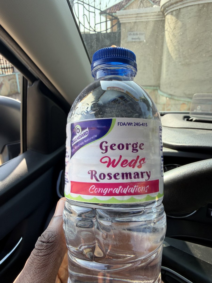 GeorgeAnagli's tweet photo. Standard Water said, ‘Dr George, we’re going to take care of everything water related for you and brand the bottles as well.

Dem spoil there give we! 💙❤️ https://t.co/KA6nnA0BOS