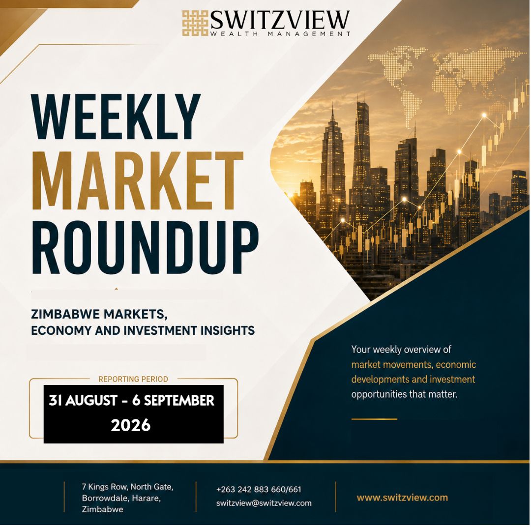 SwitzView's tweet photo. WEEKLY MARKET ROUNDUP:
Zimbabwe’s markets delivered mixed results: the ZSE fell 1.60% on weaker trading. With the ZiG remaining relatively stable but global cost pressures rising, investors should prioritise resilient cash flows &amp; quality assets. Read: https://t.co/JupAgeud1Z https://t.co/gviLAA8RGw