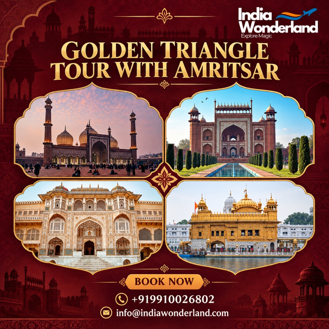 IndWonderland's tweet photo. Explore #Delhi, #Agra, #Jaipur, and #Amritsarโfour vibrant worlds featuring iconic landmarks, royal heritage, and spiritual wonder. Book with @IndWonderland.
https://t.co/pTEeFtqdgX
#GoldenTriangleTour #TajMahal #GoldenTemple #PinkCity #IndiaWonderland #ExploreIndia #IndiaTravel https://t.co/bRFhaDmO6h