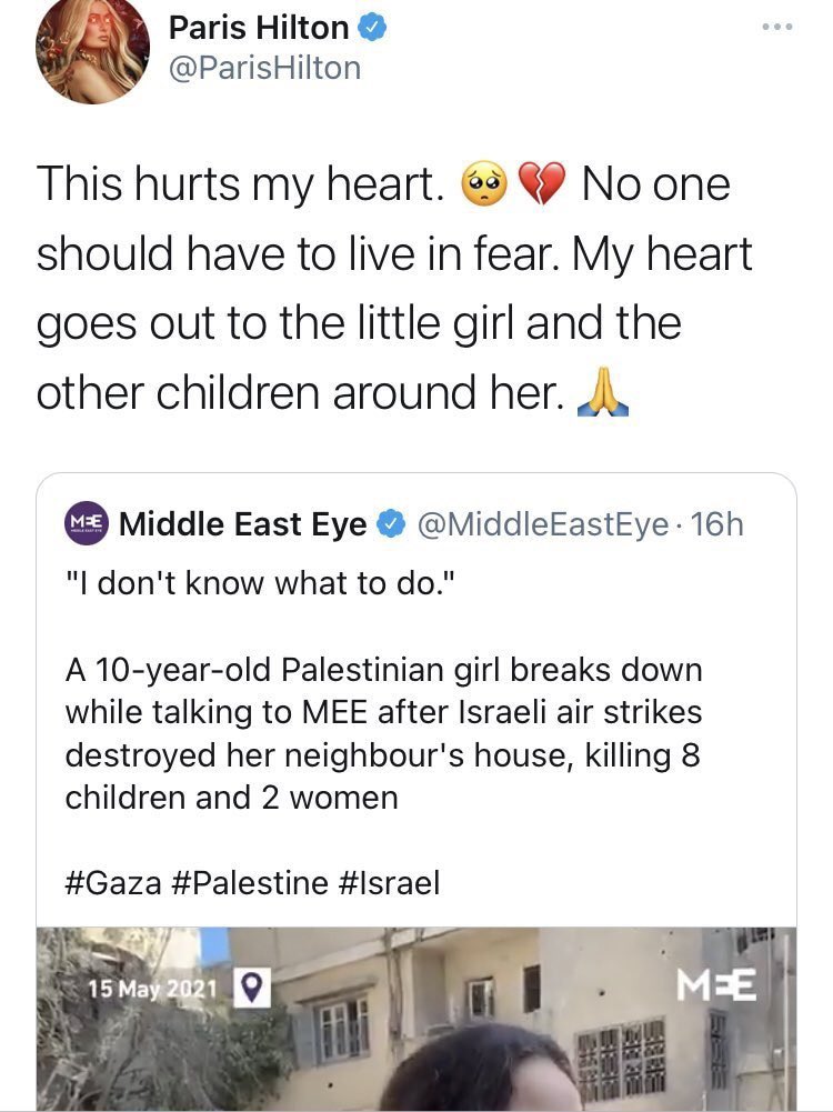 EmreAkn's tweet photo. turns out Paris Hilton was not the stupid girl she was singing about. https://t.co/ZiEPkpjgSb