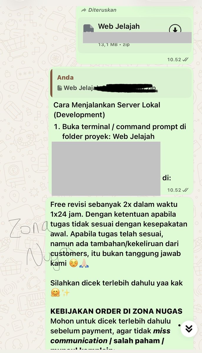 zonanugas's tweet photo. jasa / joki pembuatan website done✅🤩 yuk yang need pembuatan website untuk keperluan jualan, tugas kkn, tugas akhir yang lain sebagainya sung kepoin aja lesgo🥰🤏🏻

#zonauangㅤ https://t.co/aeyifGwahM