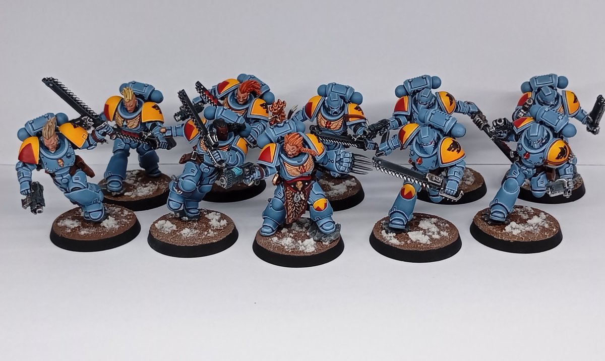 Ernoster7's tweet photo. Finished painting all of my Space Wolves models and took pictures of them.
My infantry and battleline:
#warhammerpainting #warhammercommunity #warhammer40k #spacewolves https://t.co/wRtXJTnynq