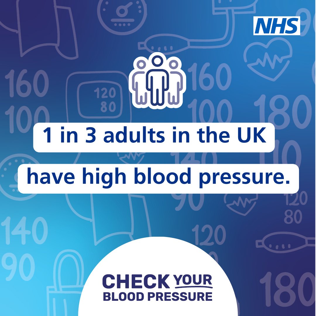 NHSSW's tweet photo. ❤️ 1 in 3 adults in the UK have high blood pressure.

Many don't know it.

Checking your blood pressure is quick, simple and could help prevent a heart attack or stroke.

#KnowYourNumbersWeek #EveryHeart https://t.co/hy6UbJy6x2