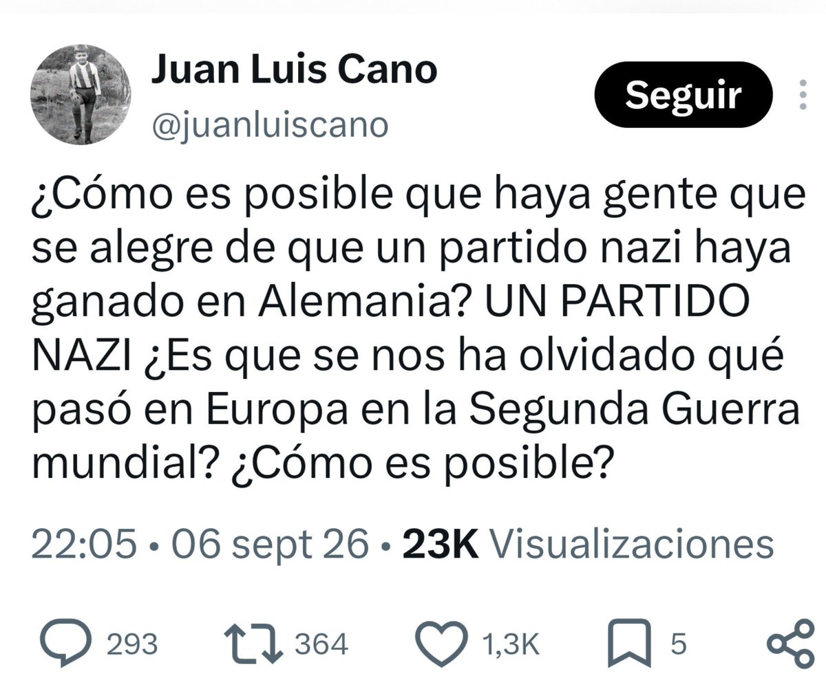 Miss_Bennet5's tweet photo. Estoy preocupada, ¿las mujeres alemanas ya han sido recluidas en sus casas? ¿Ya deben caminar detrás de sus maridos y son apaleadas a su voluntad? ¿Los homosexuales ya han sido colgados de grúas? 

Ay, no, que me he liado... Queridos periodistas vendidos, Ramón Espinar y el tonto de Gomaespuma: eso es lo que hace el islam y eso es justo lo que quiere erradicar Alice Weider, una lesbiana casada con una vietnamita. 

Hace falta tener IQ negativo para creer estas estupideces asustaviejas, pero os recuerdo que la PSOE no baja del 25 %.