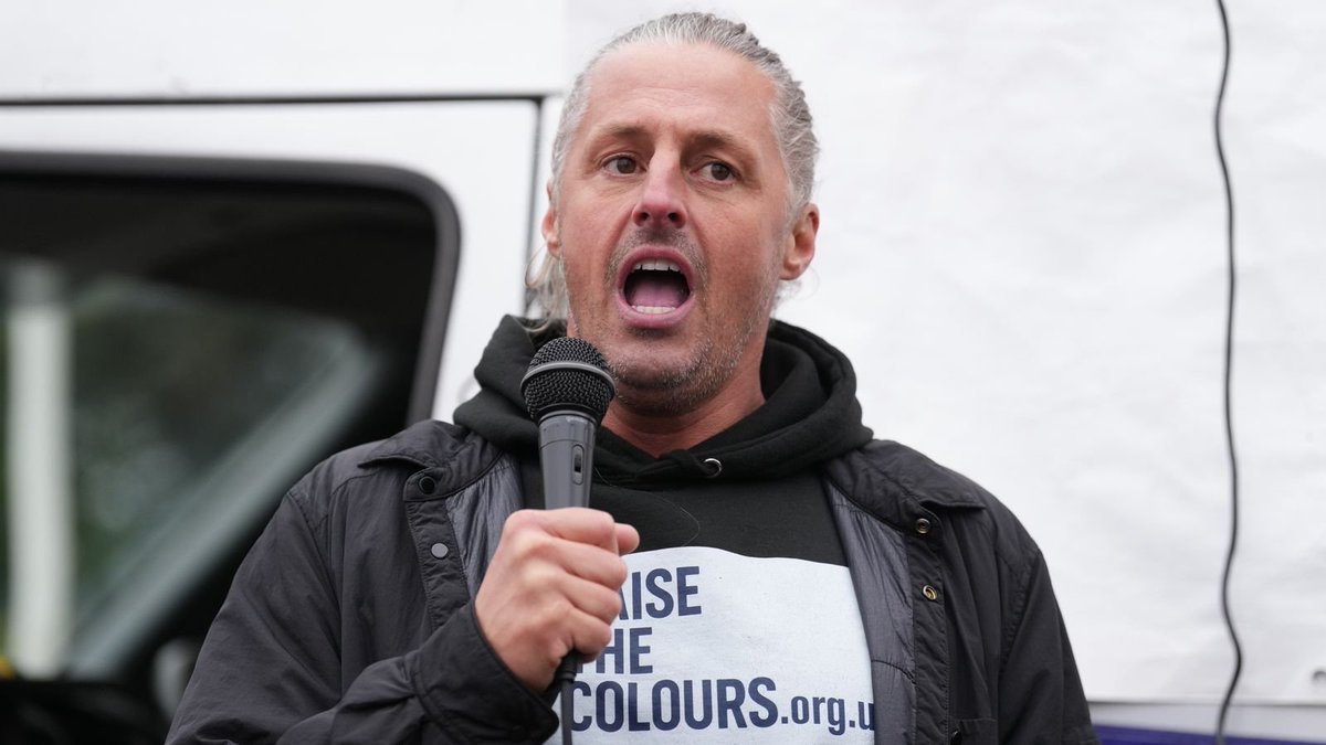 BasilTheGreat's tweet photo. 🚨BREAKING: The founder of the Raise the Colours movement has been arrested and charged with 14 offences

This Government will do anything to stop patriots succeeding

Labour must be stopped https://t.co/nONoWuMSDy