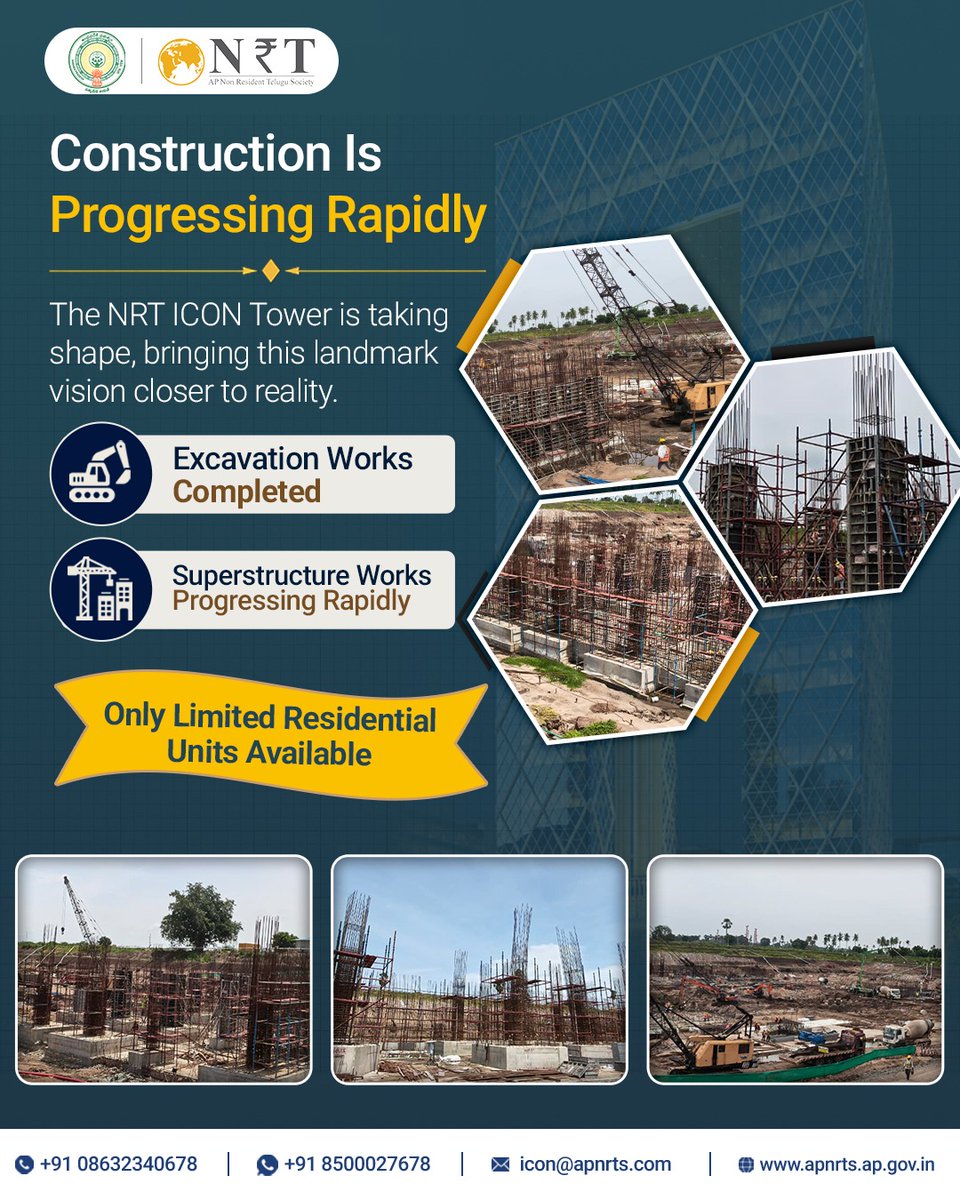 apnrtsofficial's tweet photo. 🏗️ APNRT Icon Tower is taking shape!
🏢 4,500–5,400 SFT Luxury Residences
🌍 Exclusively for AP NRIs
📈 Limited Units Available
Stay connected with APNRTS for updates.
🌐 https://t.co/NgJIK4Wh0u
#APNRTS #APNRTIconTower #APNRIs #Amaravati https://t.co/SoV97xe0B2