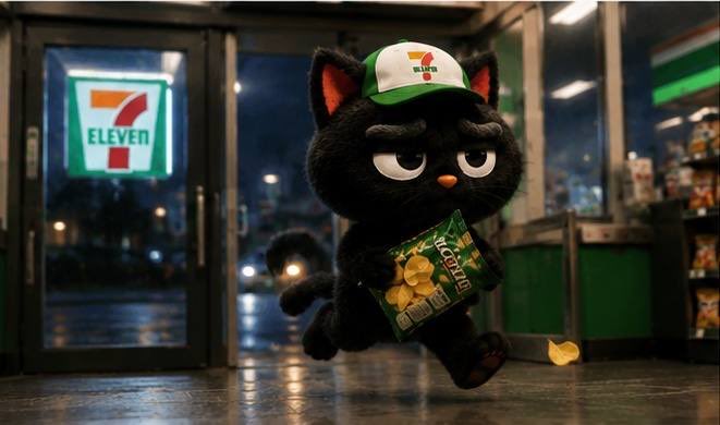 marcocutepoodle's tweet photo. @theunipcs @0xblaqdice @faithfulman Could you post a notice to help me find the black cat that stole french fries from the 7-Eleven in Hong Kong? His name 18bro. https://t.co/vAZqeWbRSe