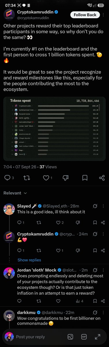 slothmock1's tweet photo. @Slayed_eth @cryptokamruddin But you'll think about it? Not trying to be hostile, I'm genuinely curious about how you're going to deal with potential token inflation and multi-profile users in the hackathon to make it genuinely https://t.co/NXoFsejYd4