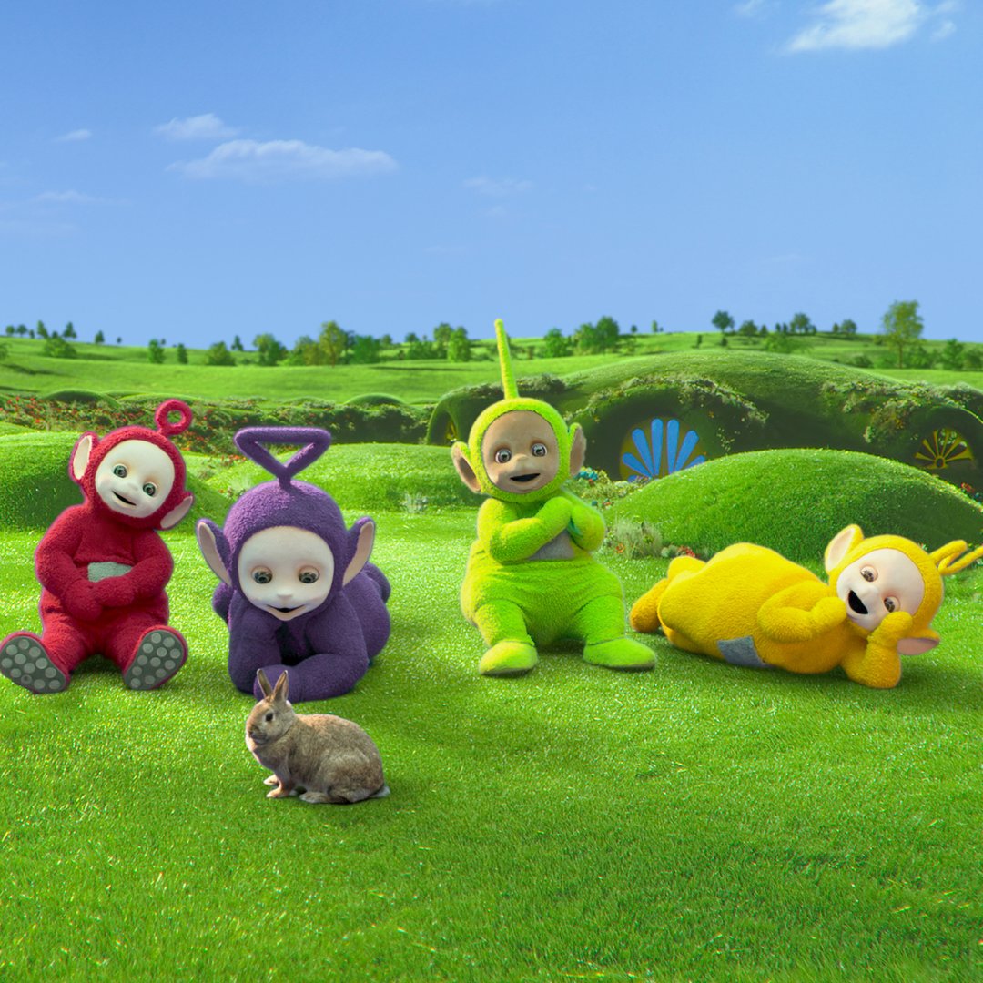 teletubbies_jp's tweet photo. ／
エッオー💜💚💛❤️
＼

あれれ❓❓✨

テレタビーズたちはうさぎさんとも仲良し💛🌈

#テレタビーズ
#テレタビーズ好きと繋がりたい
#レトロポップ https://t.co/JuLSwJx6W3