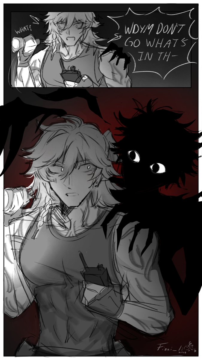 Fizzi_li's tweet photo. (late) Day 2: Horror/Thriller I think the No. 1 rule is not to go looking in abandoned places by yourself... #PhaideiWeek #PhaideiWeek2026 #phaidei #ファイモス https://t.co/1lYzLoIMZx