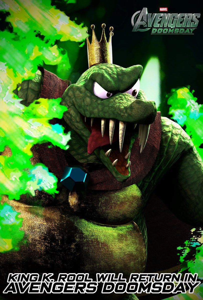 ZDooarteZiti's tweet photo. I've been seeing a lot of these Avengers Doomsday memes floating around so I figured I'd do a quick meme in Blender of a poster for the film starring King K. Rool.
#DonkeyKong #KingKRool #AvengersDoomsday https://t.co/ZWGvLla5jY