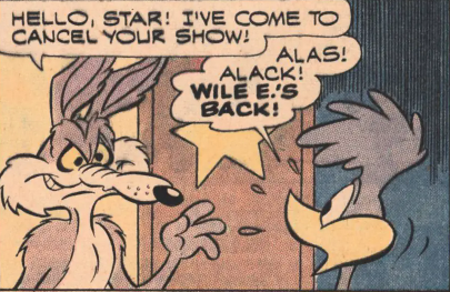 lily_lilyiscool's tweet photo. The random panel's from the Roadrunner comic do be hittin different 
#LooneyTunes #roadrunner #WileECoyote https://t.co/3uwvNh1R1C
