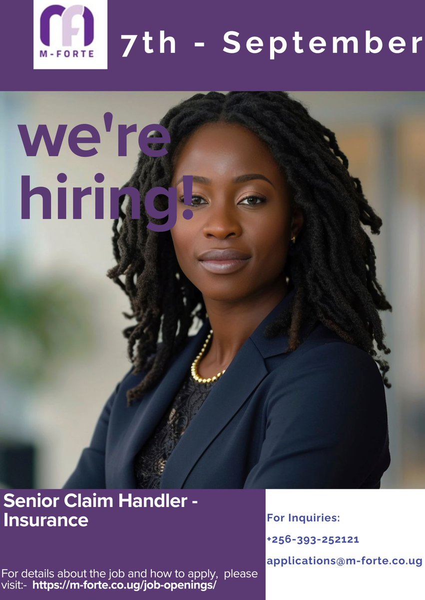 MForte_ug's tweet photo. We are hiring - Follow the link below to the Job Details. - Best of Luck!

https://t.co/ipbyDgd3gC https://t.co/3V8vEpEIVi