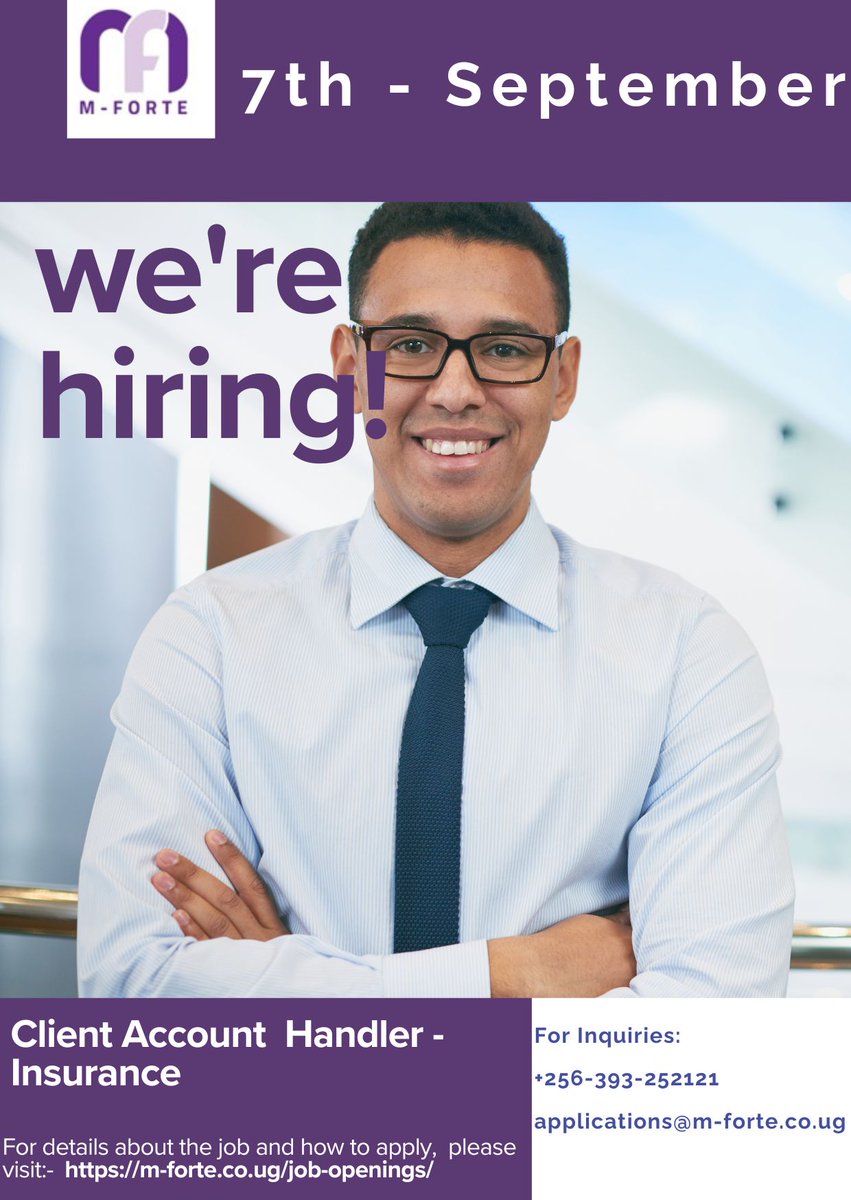 MForte_ug's tweet photo. We are hiring - Follow the link below to the Job Details. - Best of Luck!

https://t.co/ipbyDgd3gC https://t.co/3V8vEpEIVi