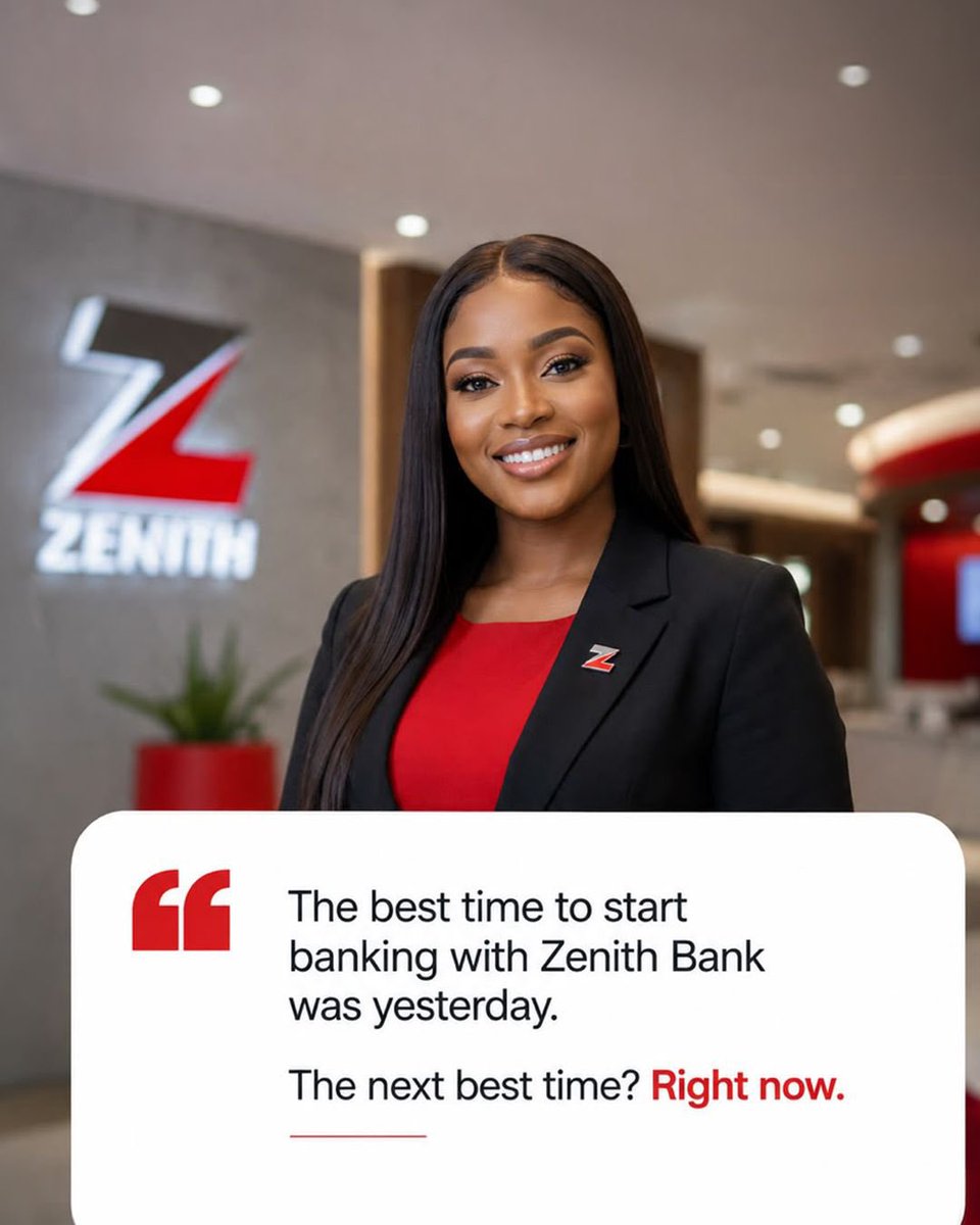 ZenithBank's tweet photo. Open a Zenith Bank Account Today. 

Click the 3rd link in our bio or Visit our website https://t.co/6saGGTr1iT to get started. 

#ZenithBank #Banking #InYourBestInterest https://t.co/5qObCAdp3U