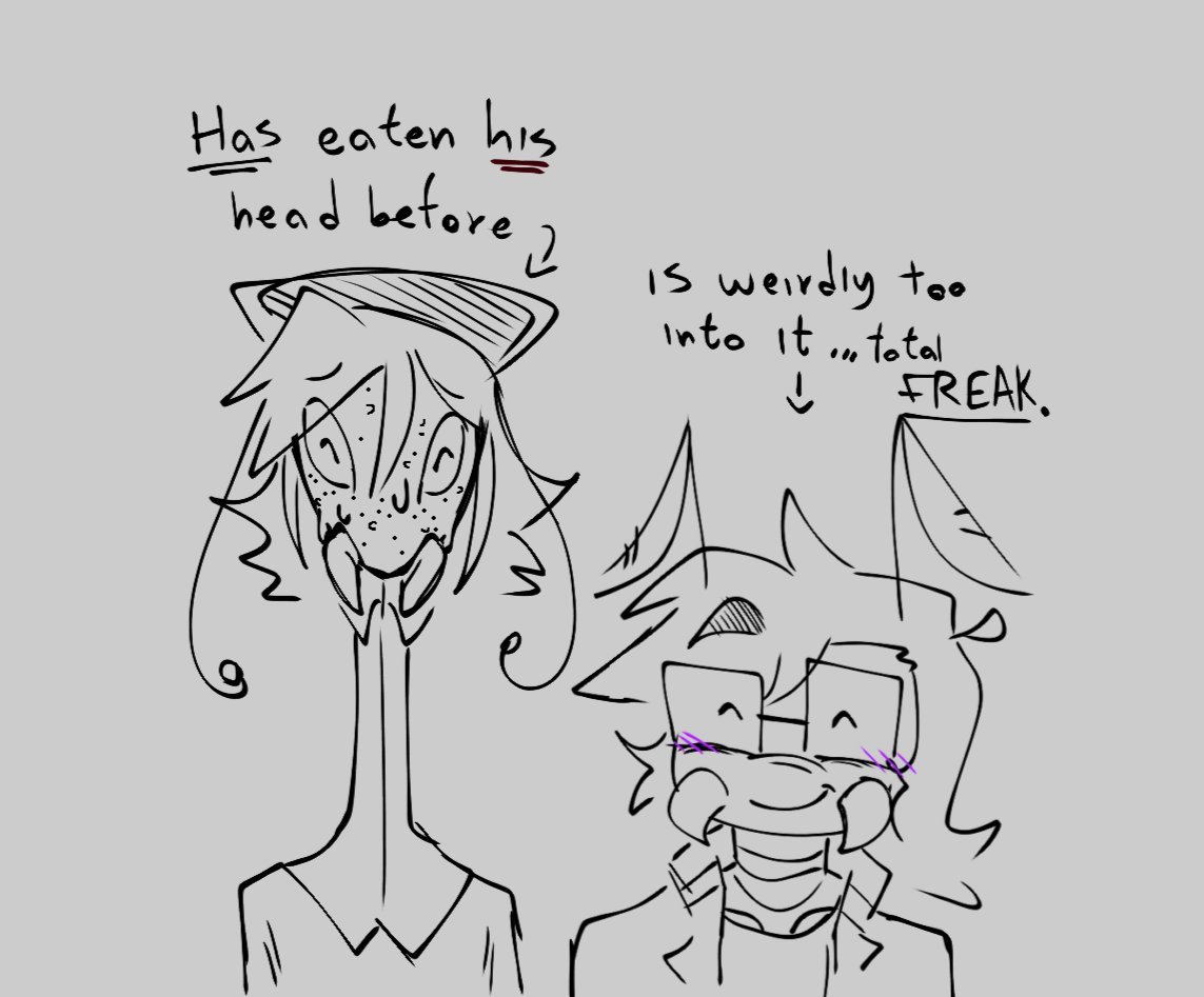 DisorderSketchy's tweet photo. #manton doodles because I wasn't going to finish that main drawing anytime soon... 《TW》 KINDA suggestive,,,???? Its just Anton being a total FREAK. #funhouse #FUNHOUSE https://t.co/vjNpeT2Uzx